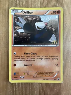 Drilbur 8/12 McDonald's PROMO HOLO Pokemon Card TCG 2012 Vintage Nintendo HP - Image 1