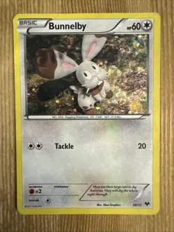 Bunnelby 10/12 McDonald’s Holo Promo - Pokemon Card - DMG - Image 1