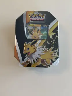 Pokemon Jolteon V Eevee Evolutions Tin 2021 Factory Sealed, 4 packs included - Image 1