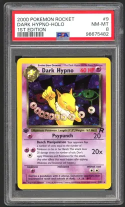 Pokemon Cards - PSA 8 1st Edition Dark Hypno 9/82 - Team Rocket Holo - NM-MT - Image 1