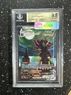 POKEMON SWORD & SHIELD EVOLVING SKIES ALT ART #215 UMBREON VMAX BGS 9.5 - Image 1