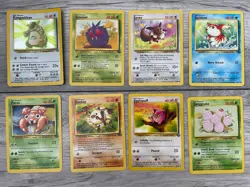 8 x Jungle Set Pokemon Cards including Kangaskhan Shiny - Image 1