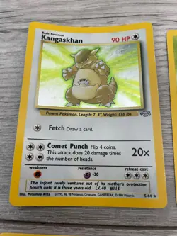8 x Jungle Set Pokemon Cards including Kangaskhan Shiny - Image 2