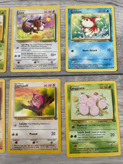 8 x Jungle Set Pokemon Cards including Kangaskhan Shiny - Image 4
