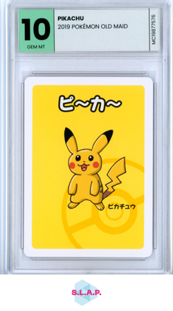 PIKACHU POKEMON OLD MAID - 2019 - - - MINT-CARDS GEM MT 10 - Image 1