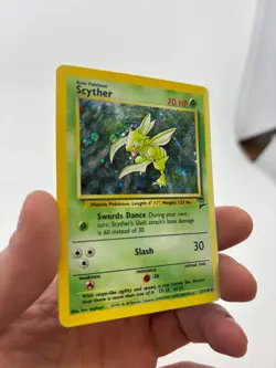 Pokemon Cards - Scyther 17/130 - Base Set 2 - Sunfaded - Image 4