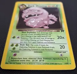 Pokemon - Dark Weezing 14/82 Holo - Team Rocket - Vintage WOTC - LP (Excellent) - Image 4