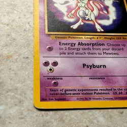 Mewtwo - 3 - Pokemon Wizards Black Star Promo Card WB HP - Image 4