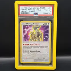 2017 Pokemon Sun & Moon Shining Legends #57 Shining Arceus Holo PSA 10 Gem Mint - Image 1