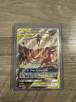 Pokemon Espeon & Deoxys GX SM240 Promo SM Alternate Art Holo Card NM Condition - Image 1