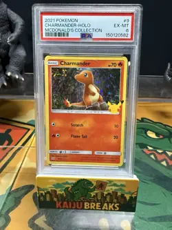 McDonald's Collection Charmander #9 Pokemon Card - PSA 6 - Image 1