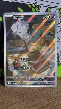 Pokemon TCG Espurr 095/088 POR Illustration Rare Holo NM Pack Fresh! *sleeping* - Image 1