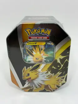 Pokemon TCG Eevee Evolutions Tin (Jolteon V) Sealed New Tin 4 Boosters - Image 1