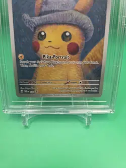 Pokemon Pikachu TCG Van Gogh Grey Felt Hat Black Star Promo SVP 085 BGS 9 - Image 4