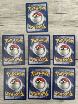 7 x Fossil Set Pokemon Cards Grimer Krabby Golbat Zubat Omanyte Kingler Geodude - Image 2