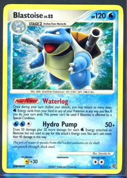 Pokemon Cards - Blastoise Lv.52 2/132 - DPBP009 Secret Wonders - Excellent - Image 1