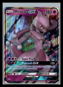 Pokemon Mewtwo GX TCG Hidden Fates Holo Ultra Rare Card 31/68 - Image 1