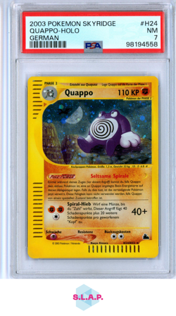QUAPPO-HOLO GERMAN POKEMON SKYRIDGE 2003 H24 PSA 7 - Image 1