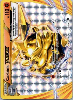 Pokemon TCG Carbink BREAK 51/124 Fates Collide Holo NM - Image 1