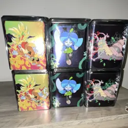 Pokemon Stack 'Em High Display- 6 Tins, 3 Booster Packs Per Tin, 18 Packs Total - Image 2