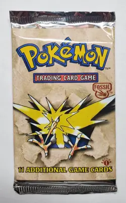 Pokemon Fossil First Edition Booster Pack Factory Sealed Zapdos MINT! 4702771060714 - Image 1