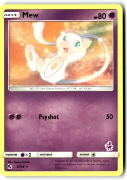Mew - 32/68 (Mewtwo Stamped) 032/068 Promo Battle Academy Pokemon Near Mint - Image 1
