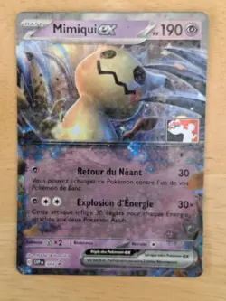 EUROPEAN BUNDLE x3 Pokemon Mimikyu ex SVP 004 Promo Prize Pack Series Stamp NM - Image 4