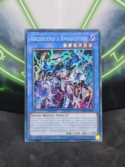 Yugioh Archfiend's Awakening FIGA-EN031 Secret Rare 1st Edition NM - Image 1