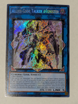 Allied Code Talker @Ignister Secret Rare Yugioh! Alin - Image 1
