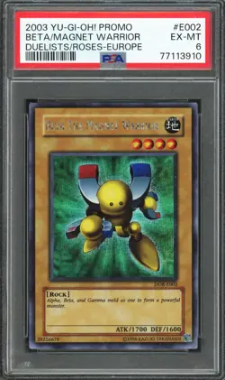 PSA 6 - 2003 YU-GI-OH! BETA THE MAGNET WARRIOR - DUELISTS OF THE ROSE - EUROPE - Image 1