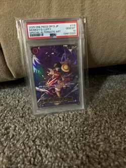 2025 ONE PIECE JAPANESE OP13-CARRYING ON HIS WILL #119 MONKEY D. LUFFY PSA 10 - Image 2