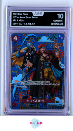 KID & KILLER ONE PIECE 2025 JP EB01-003 THE AZURE SEA'S SEVEN SP ALT ART AOG 10 - Image 1