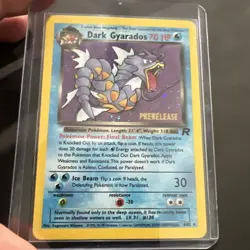 Dark Gyarados 8/82 Holo Team Rocket Vintage Prerelease Promo Pokemon Card WOTC - Image 1