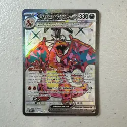 Charizard Ex OBF 215/197 Obsidian Flames Full Art Tera Rare Card Pokemon NM - Image 1