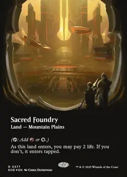 Sacred Foundry - Galaxy Foil Extended Art Showcase EOE LP MTG - Image 1