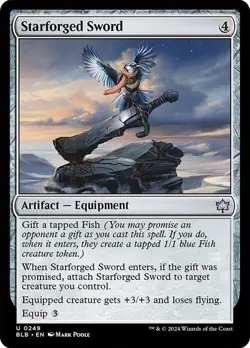 Starforged Sword 249 BLB MTG Poole Uncommon Equipment Gift Fish 2024 Colorless - Image 1
