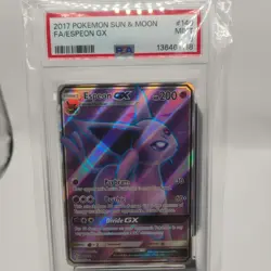 2017 POKEMON SUN & MOON #140 FULL ART/ESPEON GX PSA 9 - Image 1