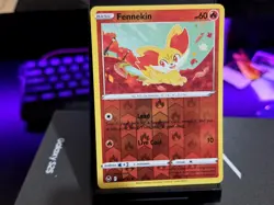 FENNEKIN COMMON REVERSE HOLO 025/195 SILVER TEMPEST POKEMON NM - Image 1