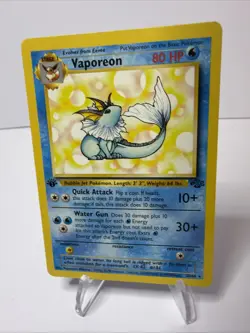 Pokemon TCG Vaporeon Jungle 1st Edition Rare 28/64 - Image 1