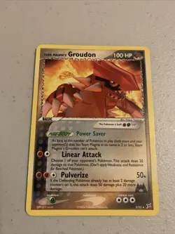 Pokemon Team Magma's Groudon Ex Team Magma vs. Team Aqua 9/95 NM NonHolo Rare - Image 1