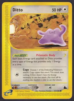 Pokemon Ditto 51/144 Common Skyridge Tomokazu Komiya - Image 1