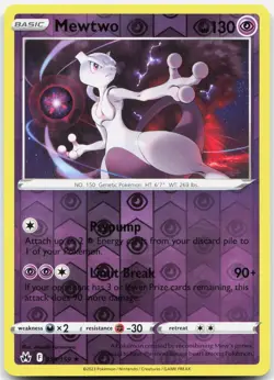 Mewtwo 059/159 Holo Rare Crown Zenith Pokemon Reverse Holo Near Mint - Image 1