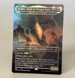 MTG Rodan, Titan of Winged Fury Vadrok, Apex of Thunder - Borderless Foil IKO NM - Image 1