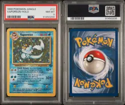 1999 Pokemon Jungle - Vaporeon Holo 12/64 PSA 8 - Image 3
