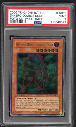 Yu-Gi-Oh! Cards - PSA 9 Destiny Hero - Double Dude EN012 - 1st Edition POTD UR - Image 1