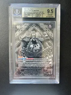 One Piece OP12 English 3rd Anniversary Silver #093 Marshall D. Teach BGS 9.5 - Image 2