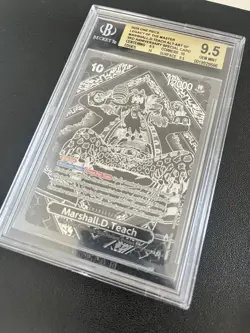 One Piece OP12 English 3rd Anniversary Silver #093 Marshall D. Teach BGS 9.5 - Image 4