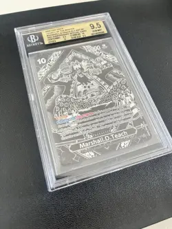 One Piece OP12 English 3rd Anniversary Silver #093 Marshall D. Teach BGS 9.5 - Image 5