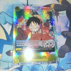 Monkey D. Luffy OP07-109 Holo 6000 Power 5 Cost Character One Piece CCG - Image 1