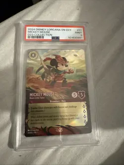 Disney Mickey Mouse Brave Lorcana EN 2024 D23 Collection Foil #01 PSA 9 - Image 1